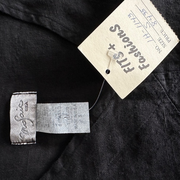 NWT Mosaic USA Black Linen Sun Dress Size S - Picture 3 of 5